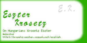 eszter krosetz business card